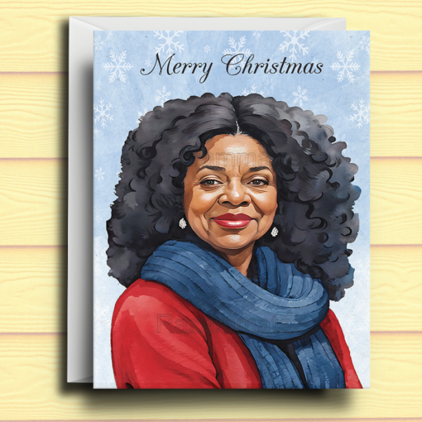 Black Woman E2 Christmas Card